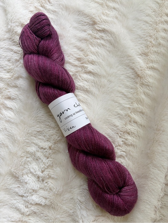Other - Yarn Chef 100% Silk Hand Dyed Purple Lace Weight Yarn